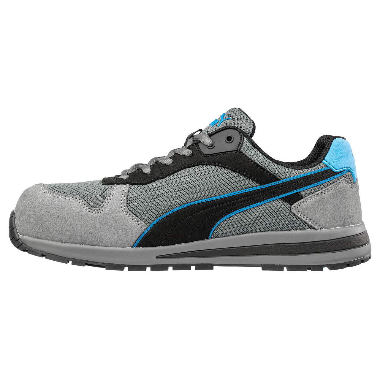 Puma Frontside Grey Blue Low #643035 Men's Athletic Composite Toe